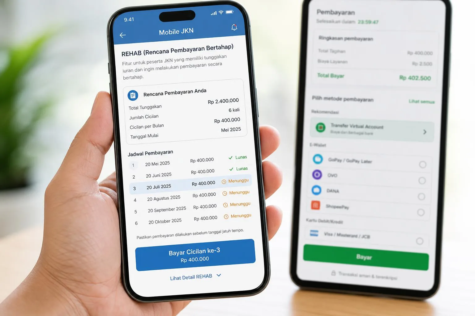 Cara Cicil Tunggakan BPJS Kesehatan 2026: REHAB Lewat Mobile JKN, Bayar Bisa via Tokopedia Cara Cicil Tunggakan BPJS Kesehatan 2026: REHAB Lewat Mobile JKN, Bayar Bisa via Tokopedia