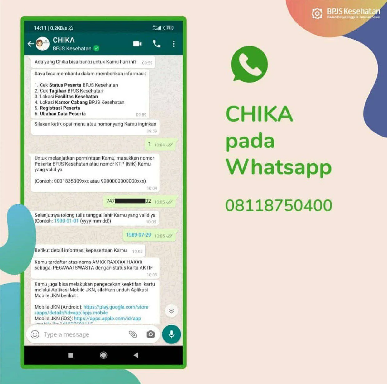 Whatsapp Chika Bpjs